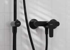 Hansgrohe Mitigeur de douche thermostatique noir mat MySport