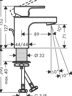 Hansgrohe Mitigeur de lavabo 70 Vernis Shape chromé