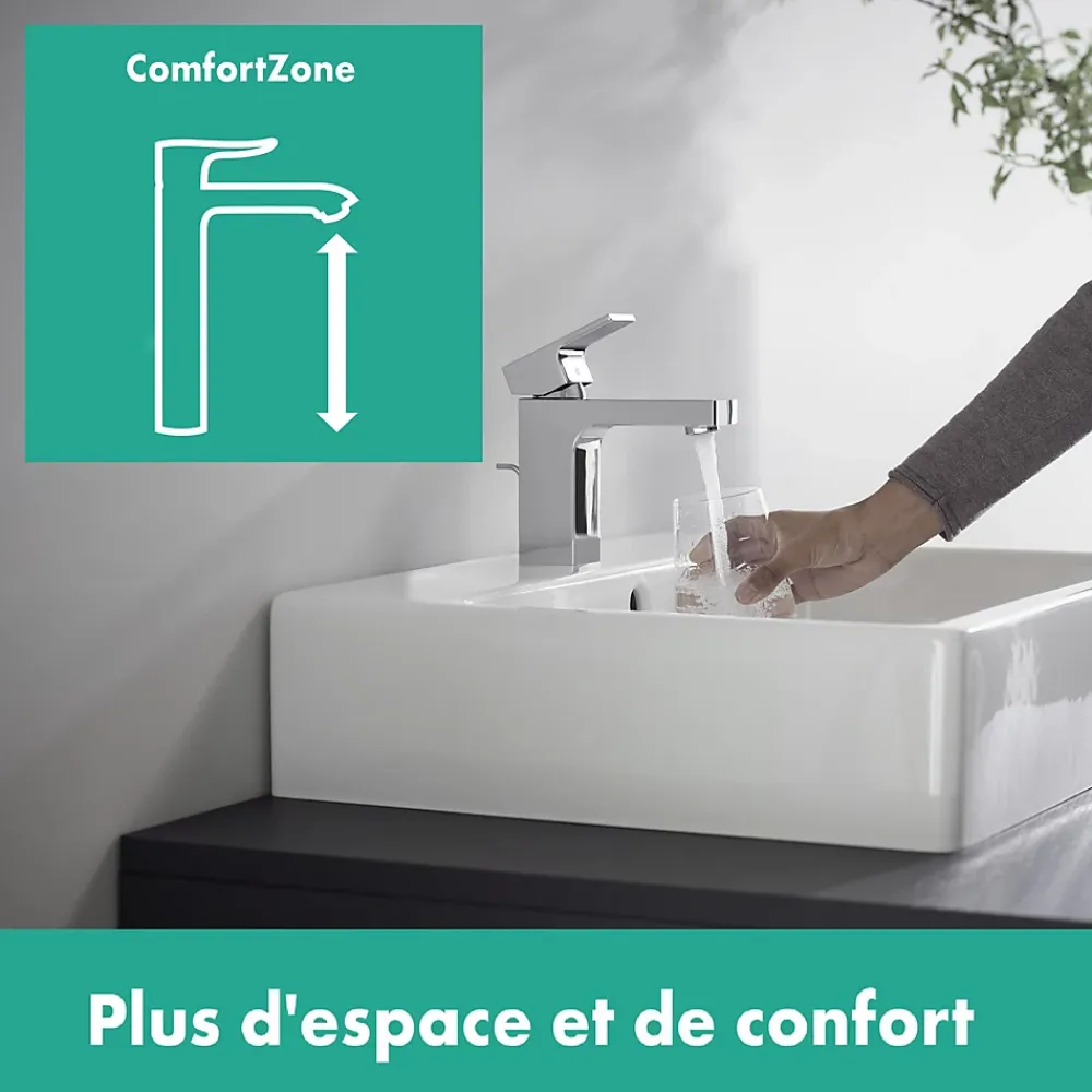 Robinet Lavabo Et Vasque|Hansgrohe Mitigeur de lavabo 100 Vernis Shape chromé