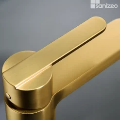 Robinet Lavabo Et Vasque|Imex Mitigeur de Lavabo Anti-Calcaire Bec Bas Or Brossé ROMA BDR001-1OC