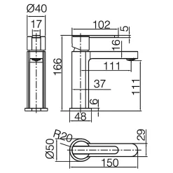 Robinet Lavabo Et Vasque|Imex Mitigeur de Lavabo Anti-Calcaire Bec Bas Or Brossé ROMA BDR001-1OC