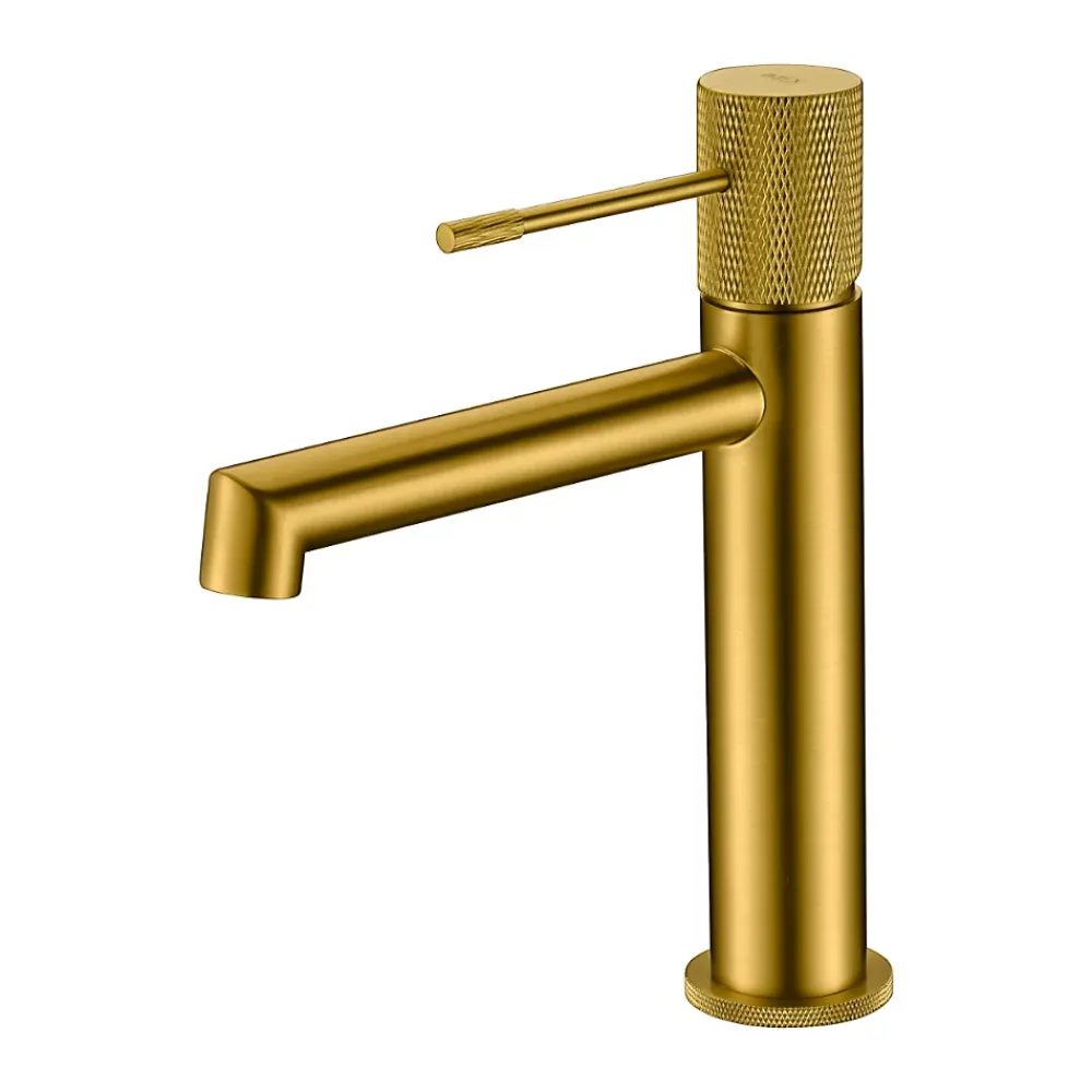 Robinet Lavabo Et Vasque|Imex Mitigeur de Lavabo Anti-Calcaire Bec Bas Or Brossé LINE BDD038-1OC
