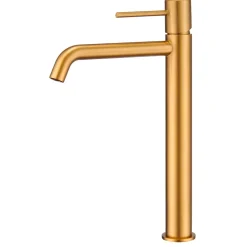 Robinet Lavabo Et Vasque|Imex Mitigeur de Lavabo Anti-Calcaire Bec Haut Or Brossé MONZA BDM039-3OC
