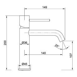 Imex Mitigeur de Lavabo Anti-Calcaire Bec Bas Or Brossé MONZA BDM039-1OC