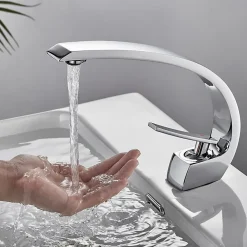 Robinet Lavabo Et Vasque|Auralum Max Mitigeur de lavabo robinet lavabo en Laiton Chromé