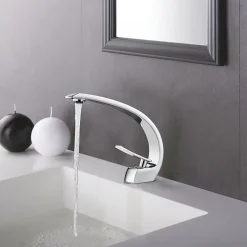 Robinet Lavabo Et Vasque|Auralum Max Mitigeur de lavabo robinet lavabo en Laiton Chromé