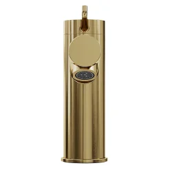 GoodHome Mitigeur de lavabo avec mousseur orientable, taille M, doré, H.14,3 cm, Maza