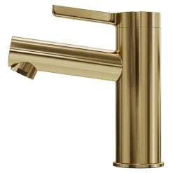 GoodHome Mitigeur de lavabo avec mousseur orientable, taille M, doré, H.14,3 cm, Maza