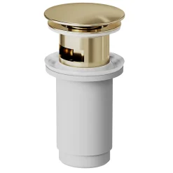 GoodHome Mitigeur de lavabo avec mousseur orientable, taille M, doré, H.14,3 cm, Maza