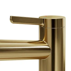 GoodHome Mitigeur de lavabo avec mousseur orientable, taille XL, doré, H.25,7 cm, Maza