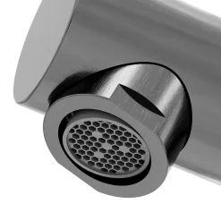 GoodHome Mitigeur de lavabo avec mousseur orientable, taille XL, gun metal, H.25,7 cm, Maza