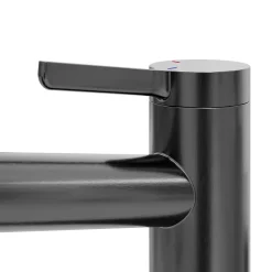 GoodHome Mitigeur de lavabo avec mousseur orientable, taille XL, gun metal, H.25,7 cm, Maza