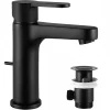 Cecipa Max Mitigeur de lavabo avec Tirette de Vidage, Bonde Incluse, Auralum Max Robinet Salle de Bain Noir Robinetterie en Laiton