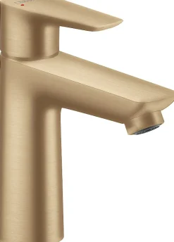 Hansgrohe Mitigeur de lavabo avec tirette et vidage bronze brossé, Talis E 110 EcoSmart