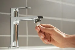 Robinet Lavabo Et Vasque|Hansgrohe Mitigeur de lavabo avec tirette et vidage chromé, Rebris E 110 CoolStart