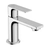 Robinet Lavabo Et Vasque|Hansgrohe Mitigeur de lavabo avec tirette et vidage chromé, Rebris E 80 CoolStart