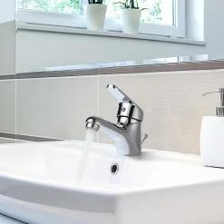 Robinet Lavabo Et Vasque|Auralum Max Mitigeur de lavabo avec Tirette de Vidage, Bonde Incluse, Robinet Salle de Bain Chromé Robinetterie en Laiton