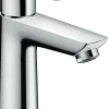 Hansgrohe Mitigeur de lavabo avec tirette et vidage chromé, Talis E 110 EcoSmart
