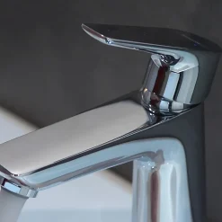 Hansgrohe Mitigeur de lavabo avec tirette et vidage chromé, Talis E 110 EcoSmart