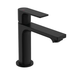 Robinet Lavabo Et Vasque|Hansgrohe Mitigeur de lavabo avec tirette et vidage noir mat, Rebris E 110 CoolStart
