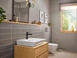 Robinet Lavabo Et Vasque|Hansgrohe Mitigeur de lavabo avec tirette et vidage noir mat, Rebris E 110 CoolStart