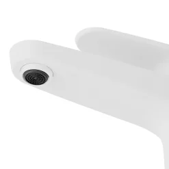 Robinet Lavabo Et Vasque|GoodHome Mitigeur de lavabo blanc Cavally XL