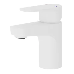 Robinet Lavabo Et Vasque|GoodHome Mitigeur de lavabo blanc Cavally