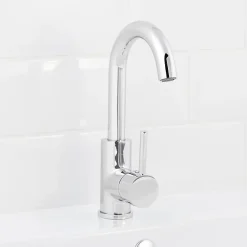 Robinet Lavabo Et Vasque|GoodHome Mitigeur de lavabo chromé Coggia