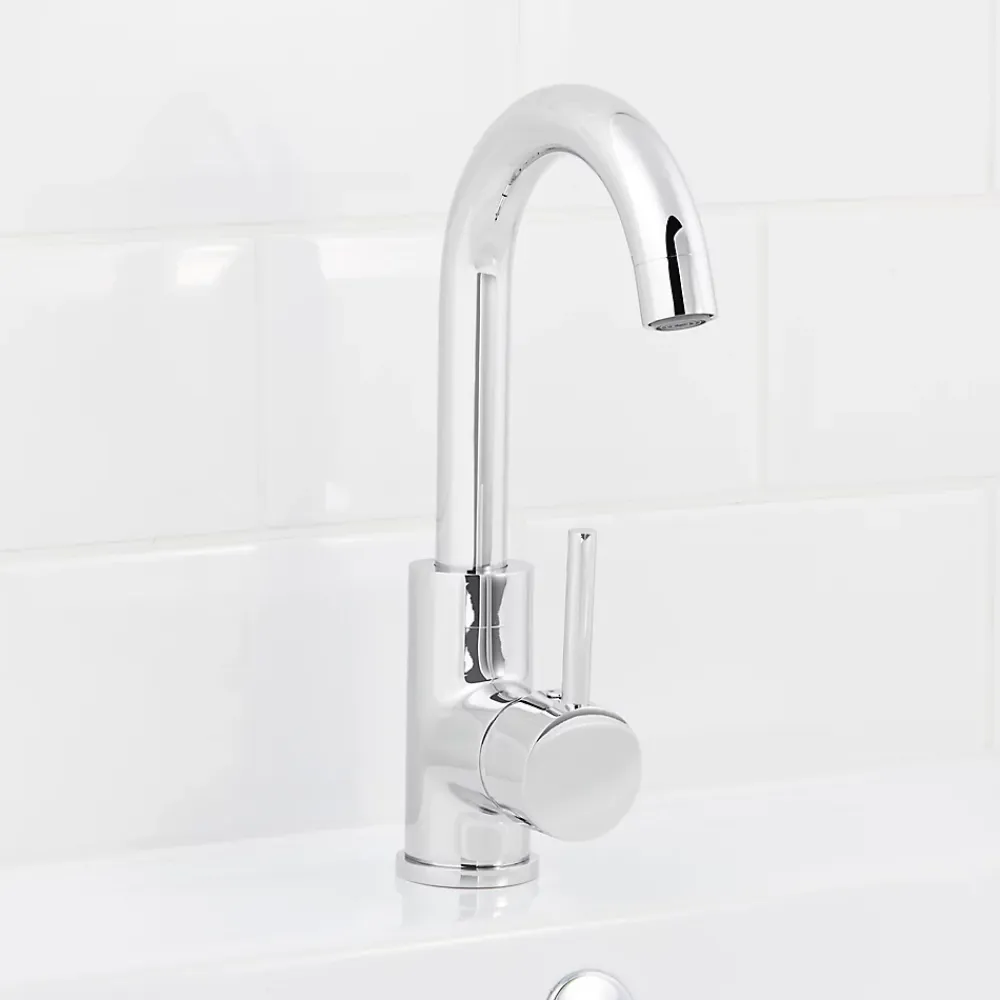 Robinet Lavabo Et Vasque|GoodHome Mitigeur de lavabo chromé Coggia