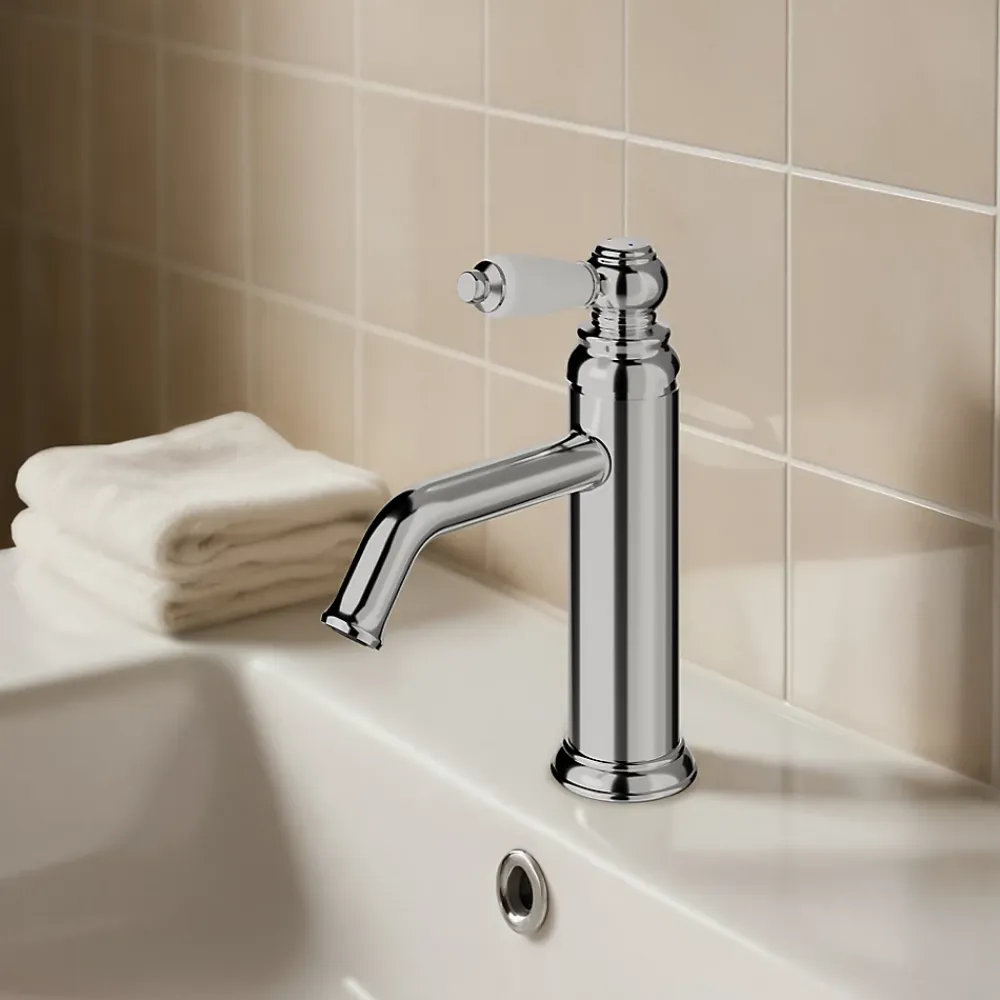 GoodHome Mitigeur de lavabo chromé Etel