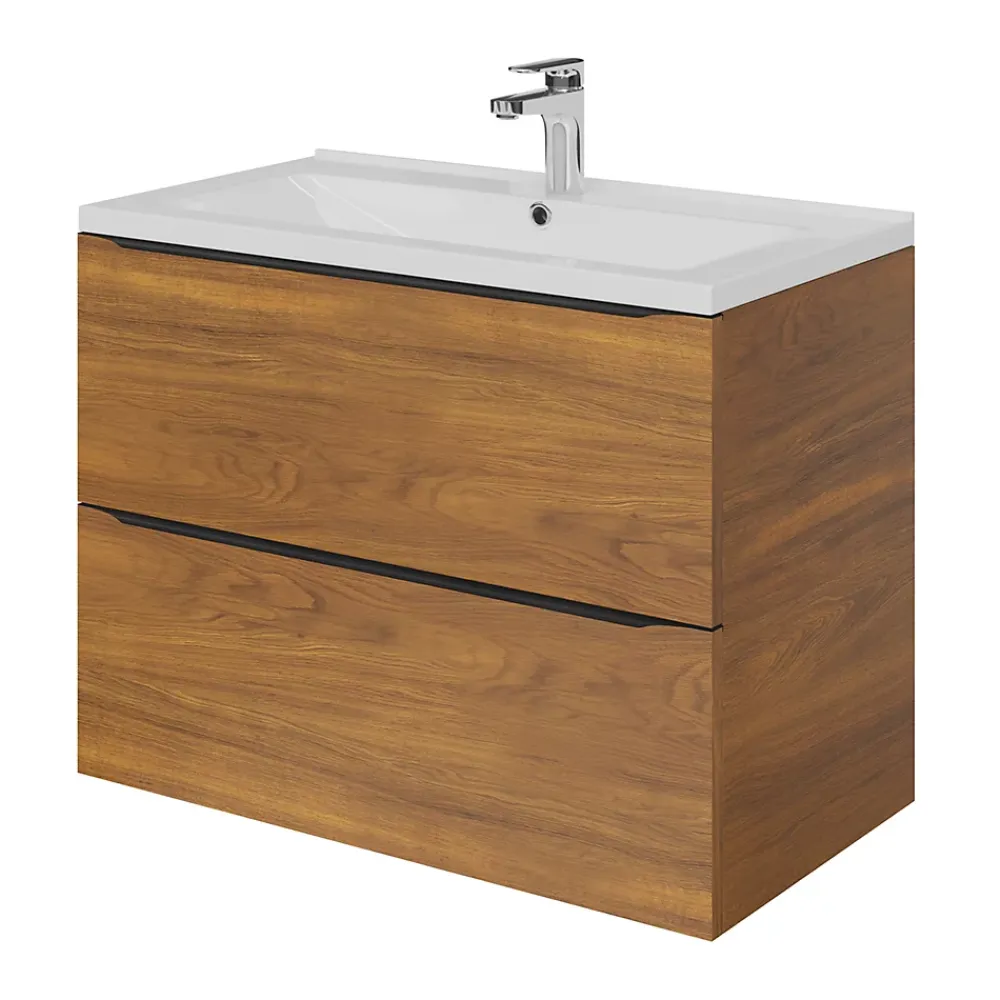 GoodHome Mitigeur de lavabo chromé taille M avec bonde clic-clac, Cavally