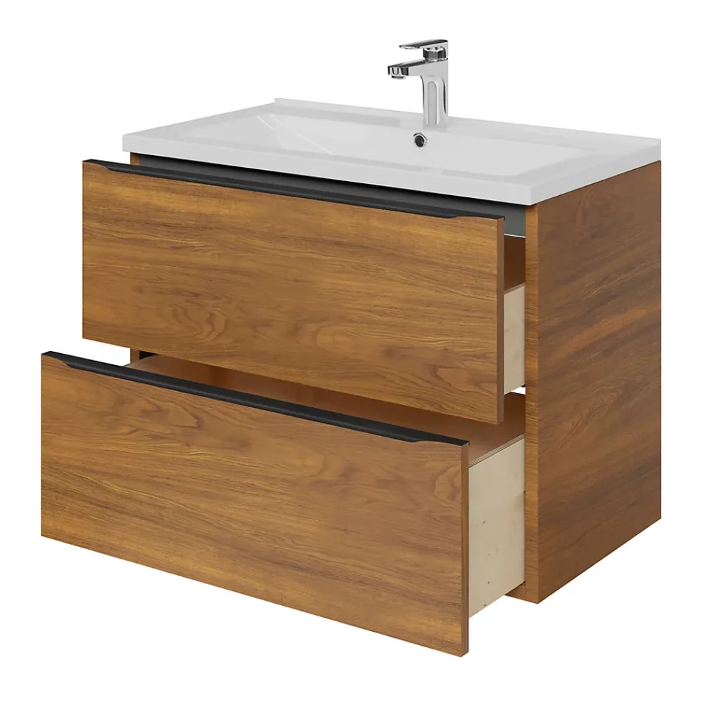 GoodHome Mitigeur de lavabo chromé taille M avec bonde clic-clac, Cavally