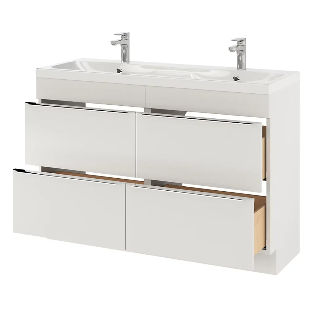 GoodHome Mitigeur de lavabo chromé taille M avec bonde clic-clac, Cavally