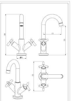 Robinet Lavabo Et Vasque|Essebagno Mitigeur de lavabo chromé Essekross