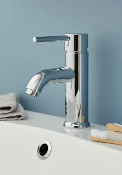Robinet Lavabo Et Vasque|GoodHome Mitigeur de lavabo chromé Hoffell