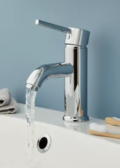Robinet Lavabo Et Vasque|GoodHome Mitigeur de lavabo chromé Hoffell