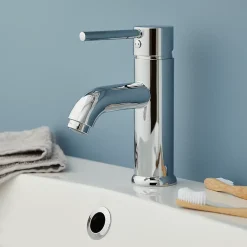 Robinet Lavabo Et Vasque|GoodHome Mitigeur de lavabo chromé Hoffell