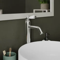 Robinet Lavabo Et Vasque|GoodHome Mitigeur de lavabo chromé Etel XL