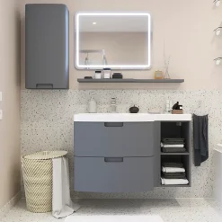 Robinet Lavabo Et Vasque|GoodHome Mitigeur de lavabo chromé taille M avec bonde clic-clac, Teesta