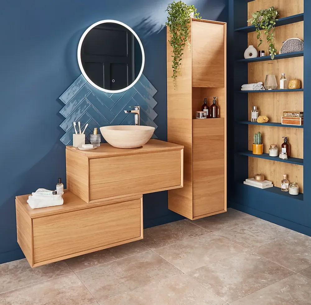 GoodHome Mitigeur de lavabo chromé Cavally XL