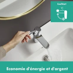 Hansgrohe Mitigeur de lavabo chromé Waterforms L CoolStart