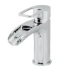 GoodHome Mitigeur de lavabo chromé effet chute d'eau Olmeto