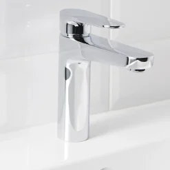 GoodHome Mitigeur de lavabo chromé Cavally L