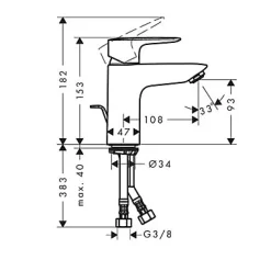 Robinet Lavabo Et Vasque|Hansgrohe Mitigeur de lavabo chromé Mysport L