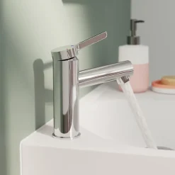 Robinet Lavabo Et Vasque|GoodHome Mitigeur de lavabo chrome taille M, Maza