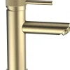 MTK Mitigeur de lavabo doré avec bonde clic clac, Élégance