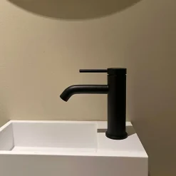 Essebagno Mitigeur de lavabo en laiton noir mat