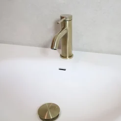 Essebagno Mitigeur de lavabo en laiton or brossé