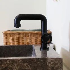 Robinet Lavabo Et Vasque|Essebagno Mitigeur de lavabo H.18 cm, noir, Factory
