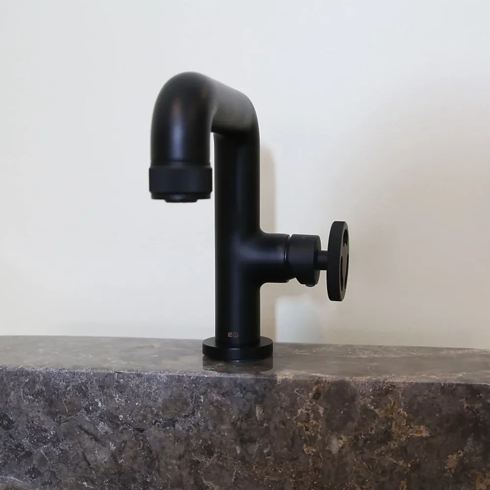 Robinet Lavabo Et Vasque|Essebagno Mitigeur de lavabo H.18 cm, noir, Factory